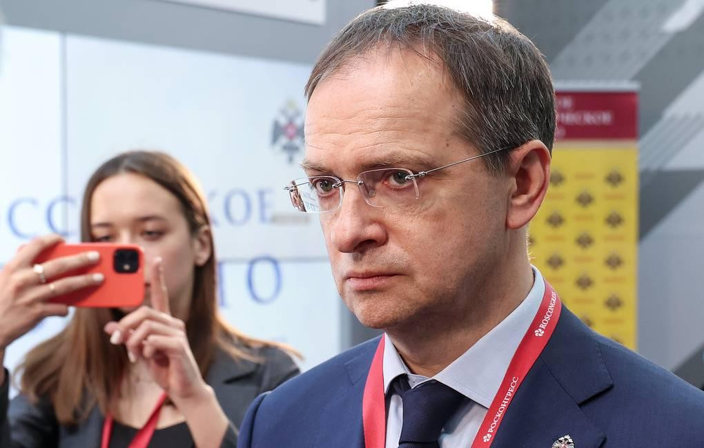 Trợ lý Tổng thống Nga Vladimir Medinsky. Ảnh: Tass