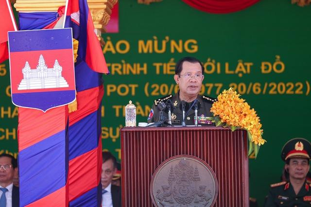 Thủ tướng Hun Sen phát biểu tại Lễ kỷ niệm. Ảnh: VGP/Nhật Bắc