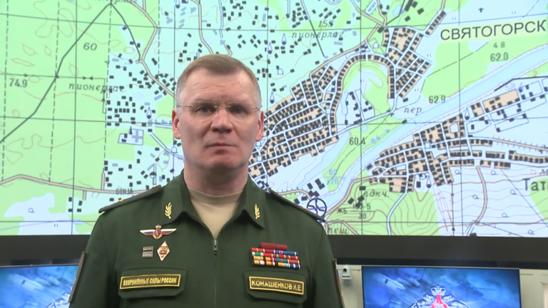 Phát ngôn viên Bộ Quốc phòng Nga Igor Konashenkov. Ảnh: RT Phát ngôn viên Bộ Quốc phòng Nga Igor Konashenkov. Ảnh: RT