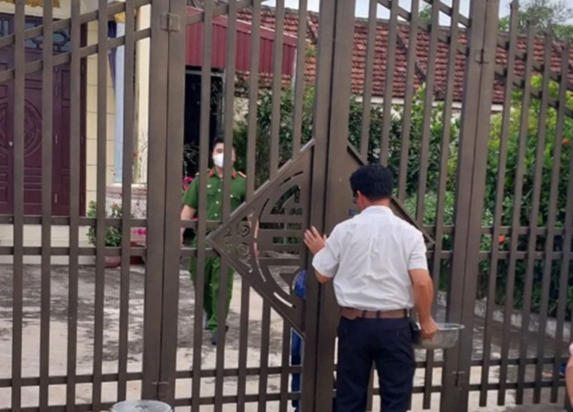 Hiện trường nơi phát hiện đôi vợ chồng chết bất thường tại Nam Định. Ảnh: K.L