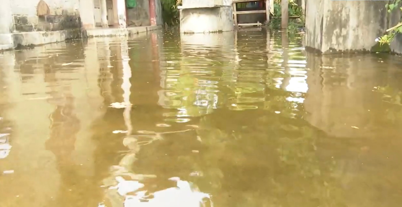 Gia đình bà Nguyễn Thị Nhượng, thôn Linh Cận Sơn, xã Quảng Sơn, thị xã Ba Đồn thường xuyên bị ngập lụt sân, vườn mỗi khi công trình thuỷ lợi Rào Nan tiến hành cấp nước. "Nước ngập thối đất, thối cát không làm gì được. Khu vườn trồng hoa màu của gia đình tôi giờ thành cái ao sình lầy, ruồi muỗi" - bà Nhượng nói.