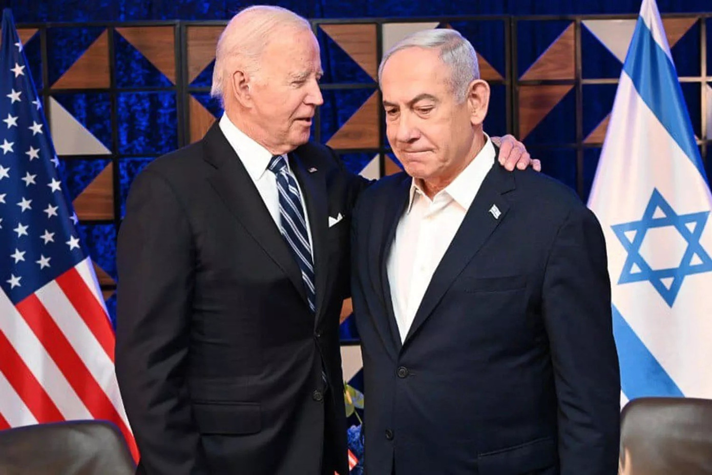 Tổng thống Mỹ Joe Biden và Thủ tướng Israel Benjamin Netanyahu. Ảnh: Zuma