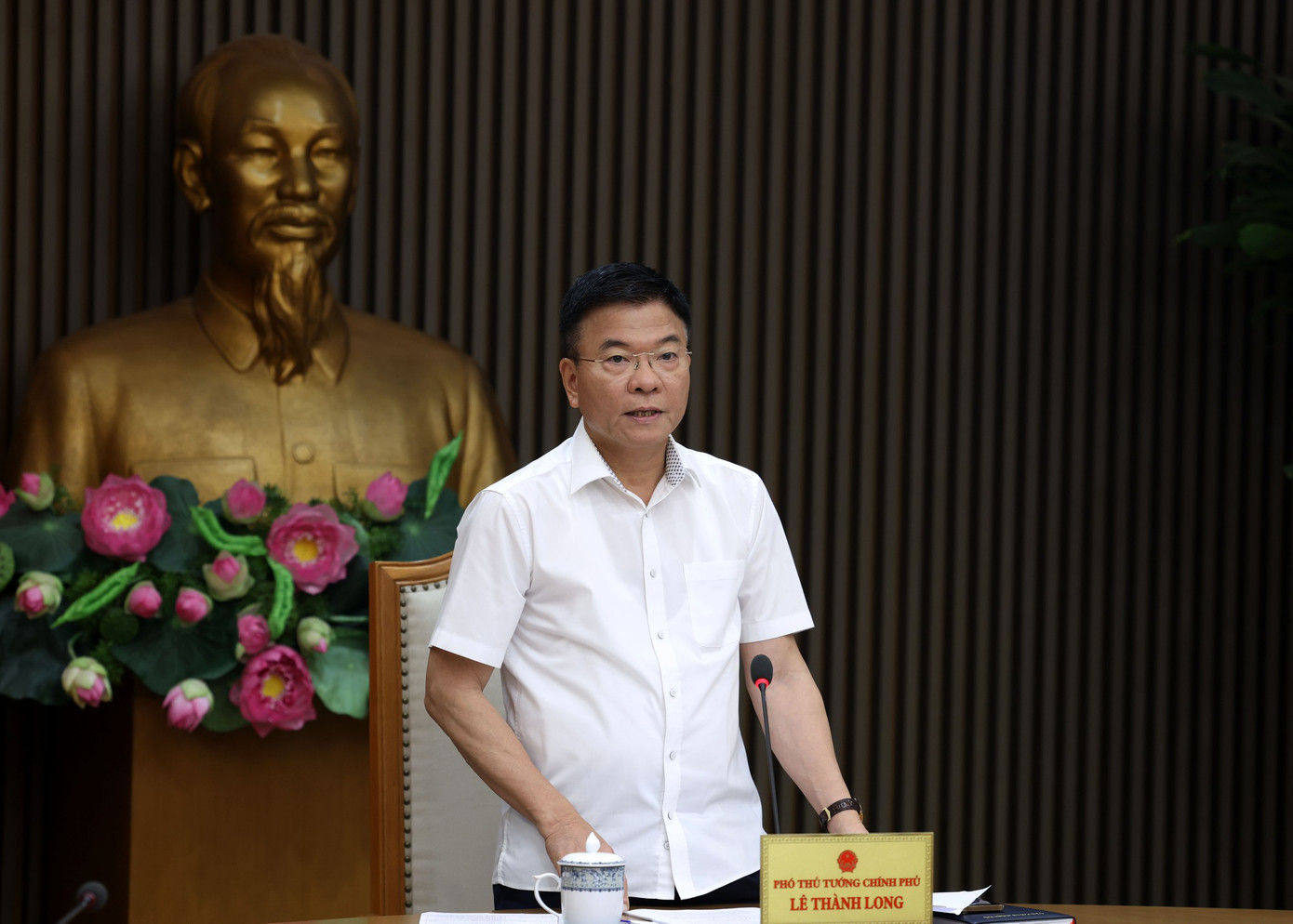 Phó Thủ tướng Lê Thành Long chủ trì cuộc họp.