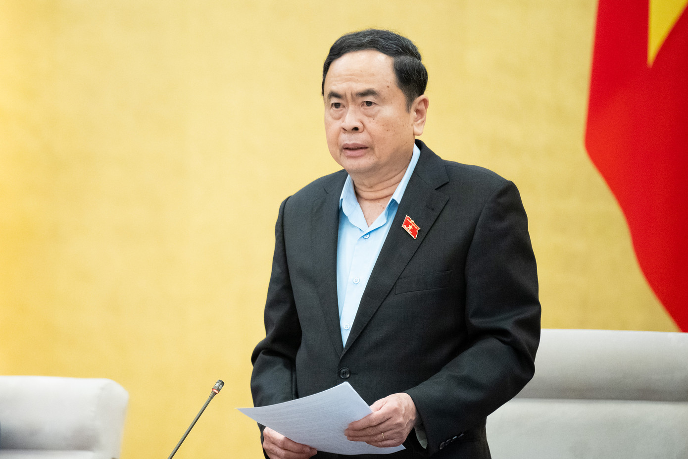 Chủ tịch Quốc hội Trần Thanh Mẫn phát biểu tại phiên họp Ủy ban Thường vụ Quốc hội. Chủ tịch Quốc hội Trần Thanh Mẫn phát biểu tại phiên họp Ủy ban Thường vụ Quốc hội.