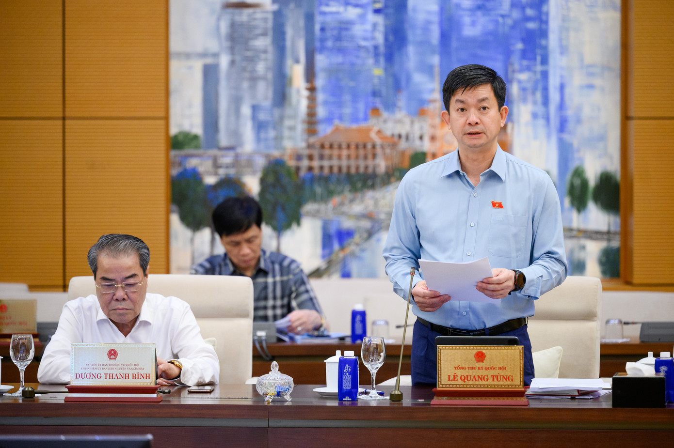 Tổng Thư ký Quốc hội Lê Quang Tùng tại phiên họp. Ảnh: QH