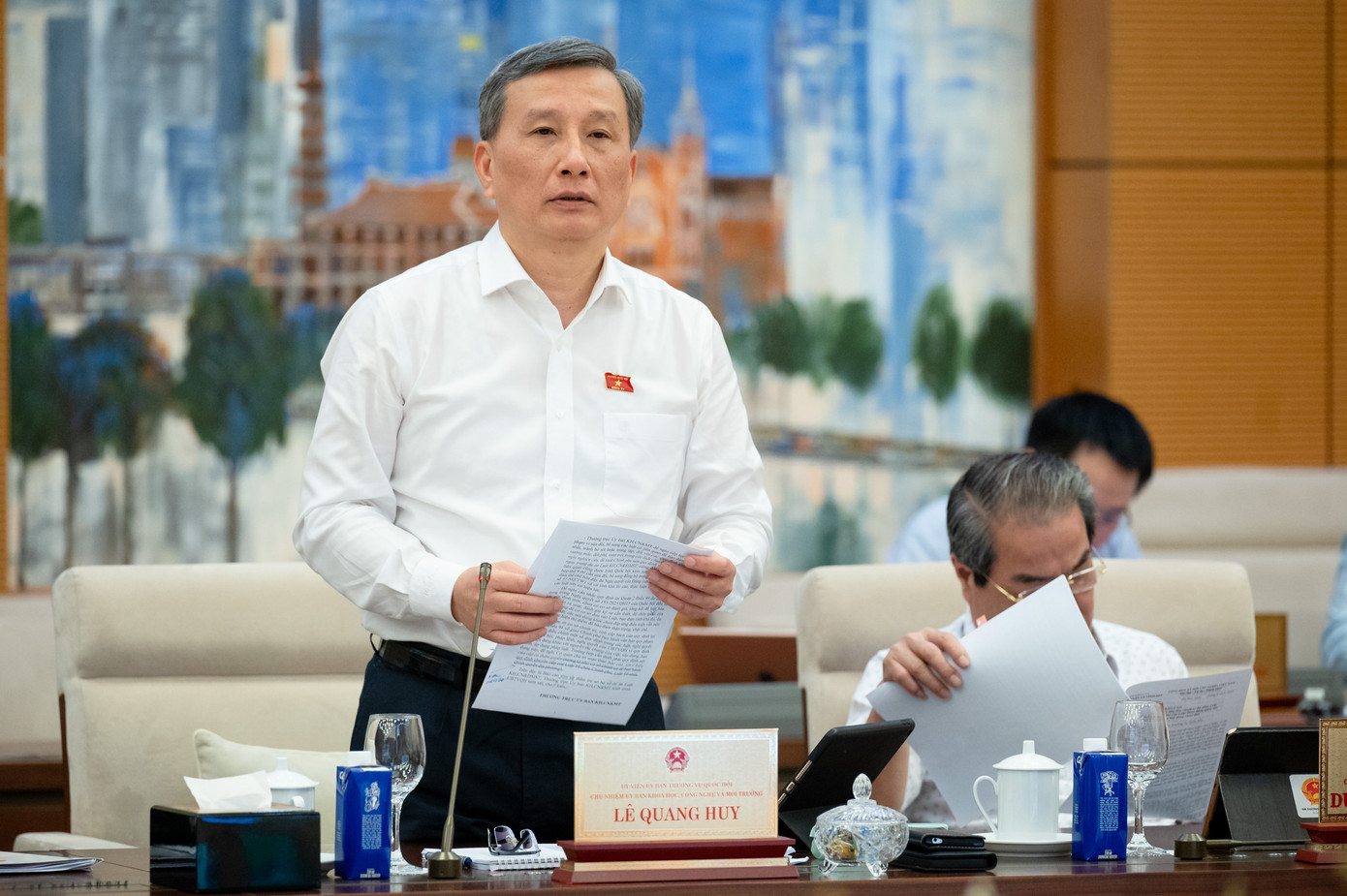 Chủ nhiệm Ủy ban KHCN&amp;MT Lê Quang Huy.