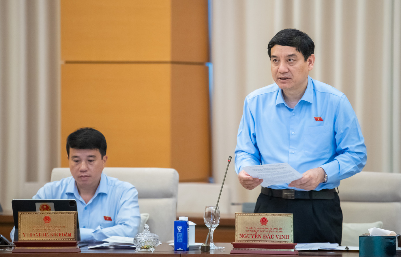 Chủ nhiệm Ủy ban Văn hóa và Xã hội Nguyễn Đắc Vinh. Ảnh: QH Chủ nhiệm Ủy ban Văn hóa và Xã hội Nguyễn Đắc Vinh. Ảnh: QH