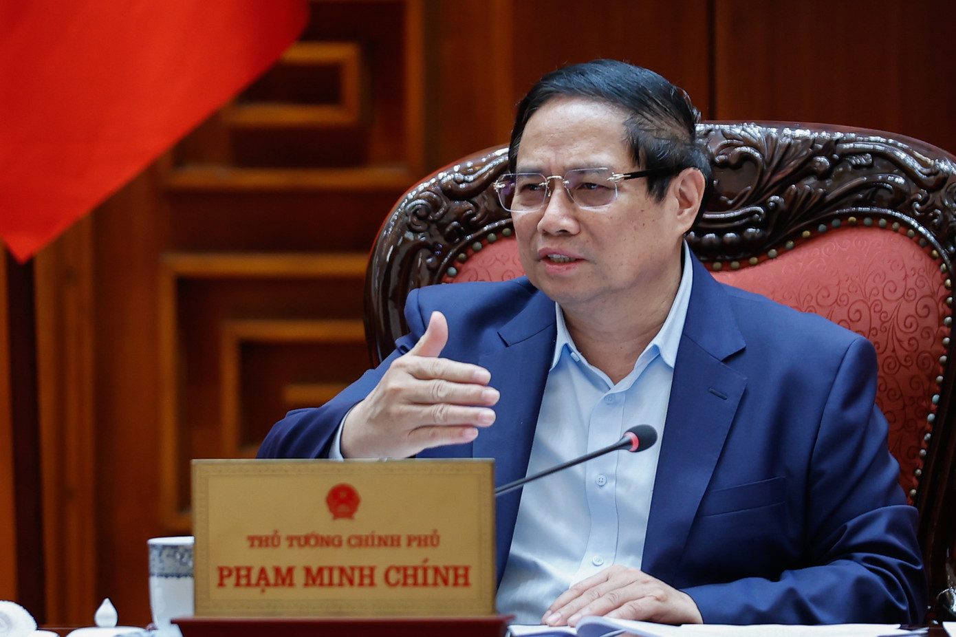 Thủ tướng Phạm Minh Chính chủ trì cuộc họp. (Ảnh: Nhật Bắc) Thủ tướng Phạm Minh Chính chủ trì cuộc họp. (Ảnh: Nhật Bắc)