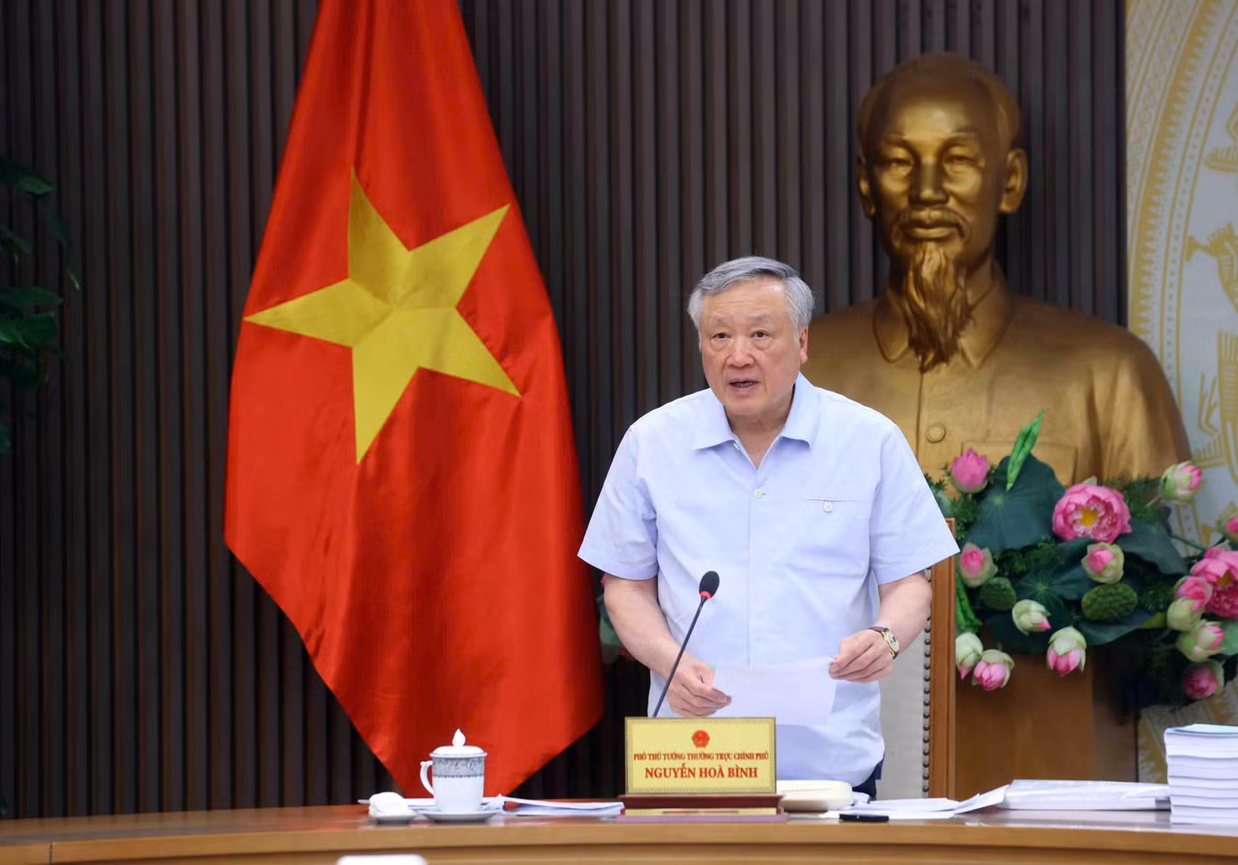 Phó Thủ tướng Thường trực Chính phủ Nguyễn Hòa Bình. Ảnh VGP Phó Thủ tướng Thường trực Chính phủ Nguyễn Hòa Bình. Ảnh VGP