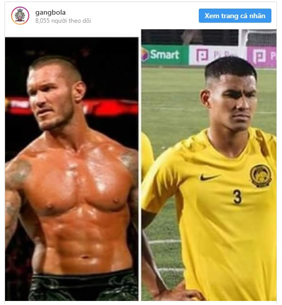 Ngỡ ngàng khi trung vệ Malaysia giống đô vật chuyên nghiệp ảnh 1