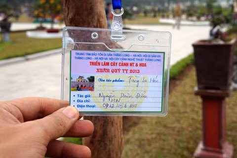 Tên và số điện thoại chủ cây được ghi rõ để tiện liên lạc. Tên và số điện thoại chủ cây được ghi rõ để tiện liên lạc