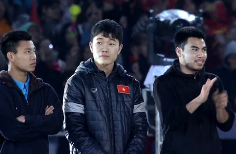 U23 Việt Nam hát 'Niềm tin chiến thắng' trên sân Mỹ Đình ảnh 4