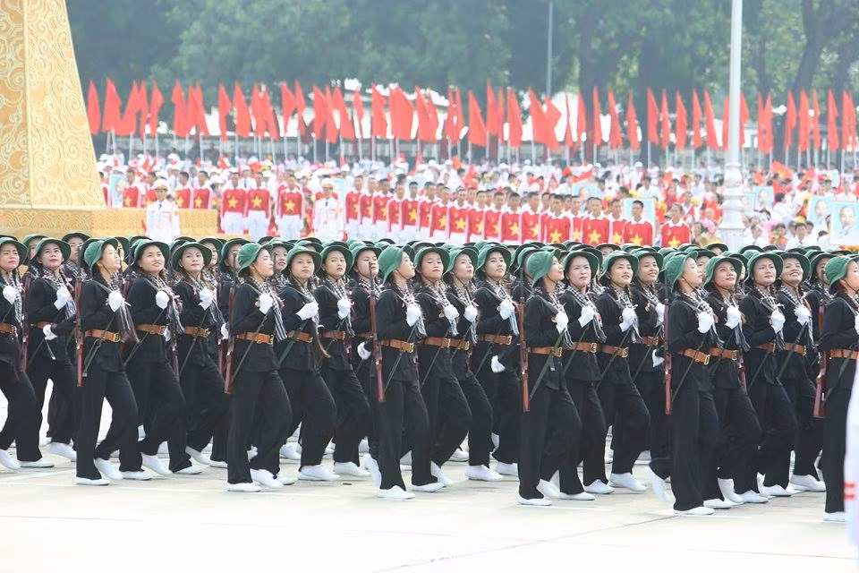 Bóng hồng trong lễ diễu binh, diễu hành kỷ niệm Quốc khánh ảnh 10