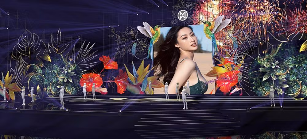 Mô phỏng sân khấu phần thi Người đẹp Biển.