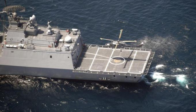 Tàu của hải quân Hàn Quốc trong đợt diễn tập quân sự ở vùng biển phía tây hồi tháng 5 năm 2010