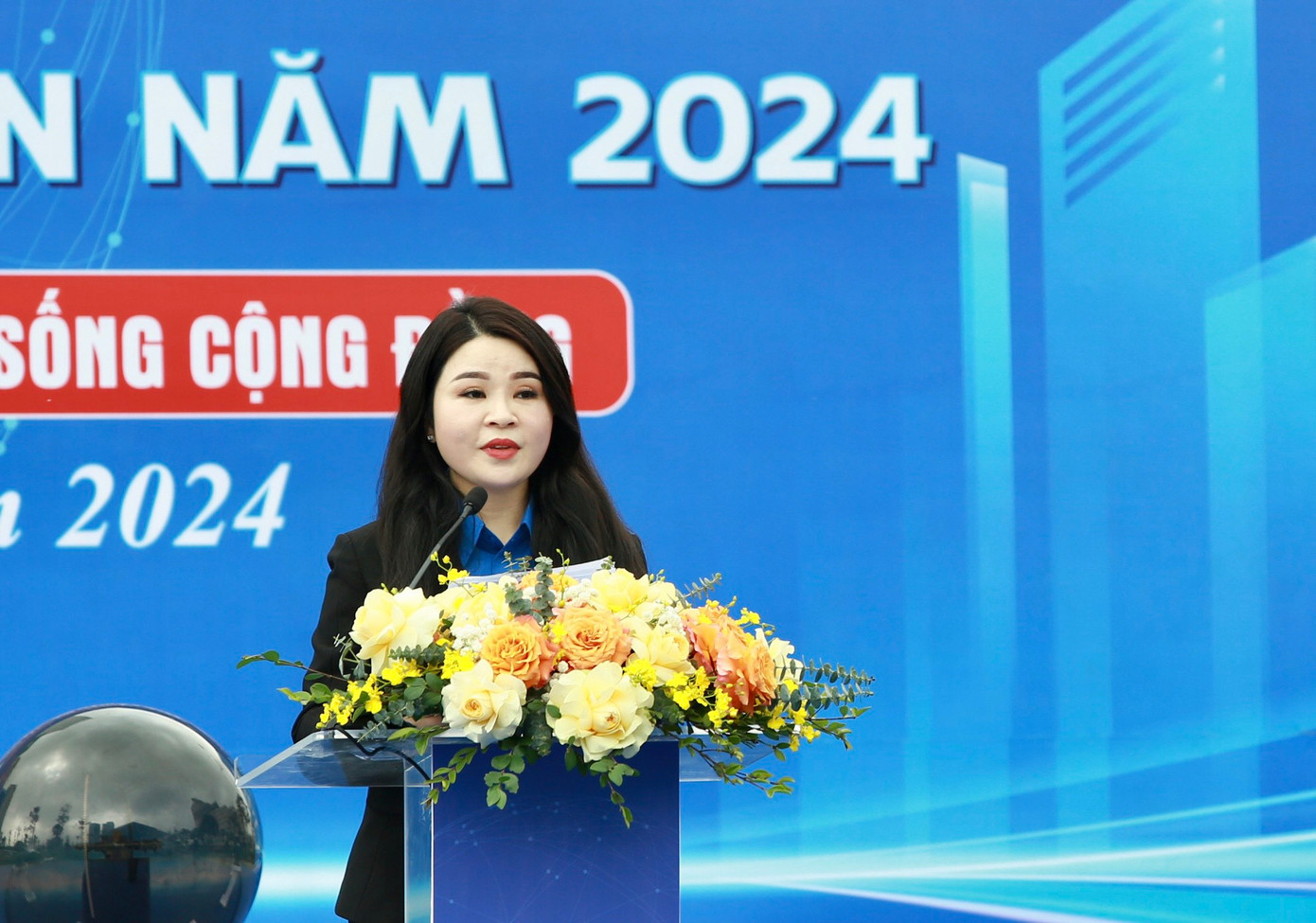 Chị Chu Hồng Minh - Bí thư Thành Đoàn Hà Nội. Ảnh: Bảo Anh