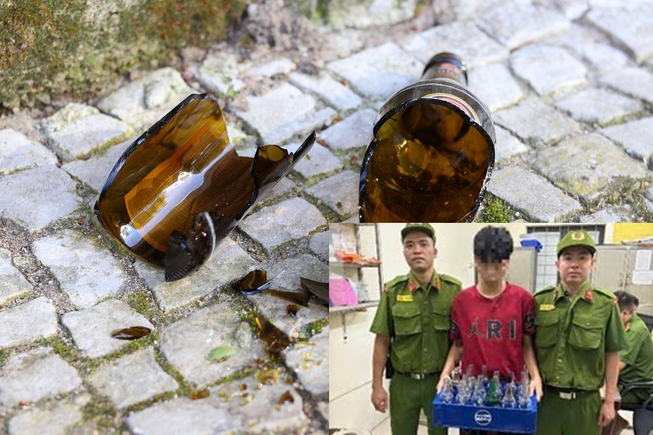 Ảnh lớn (ảnh minh họa) và đối tượng Đ. cùng tang vật thu giữ.