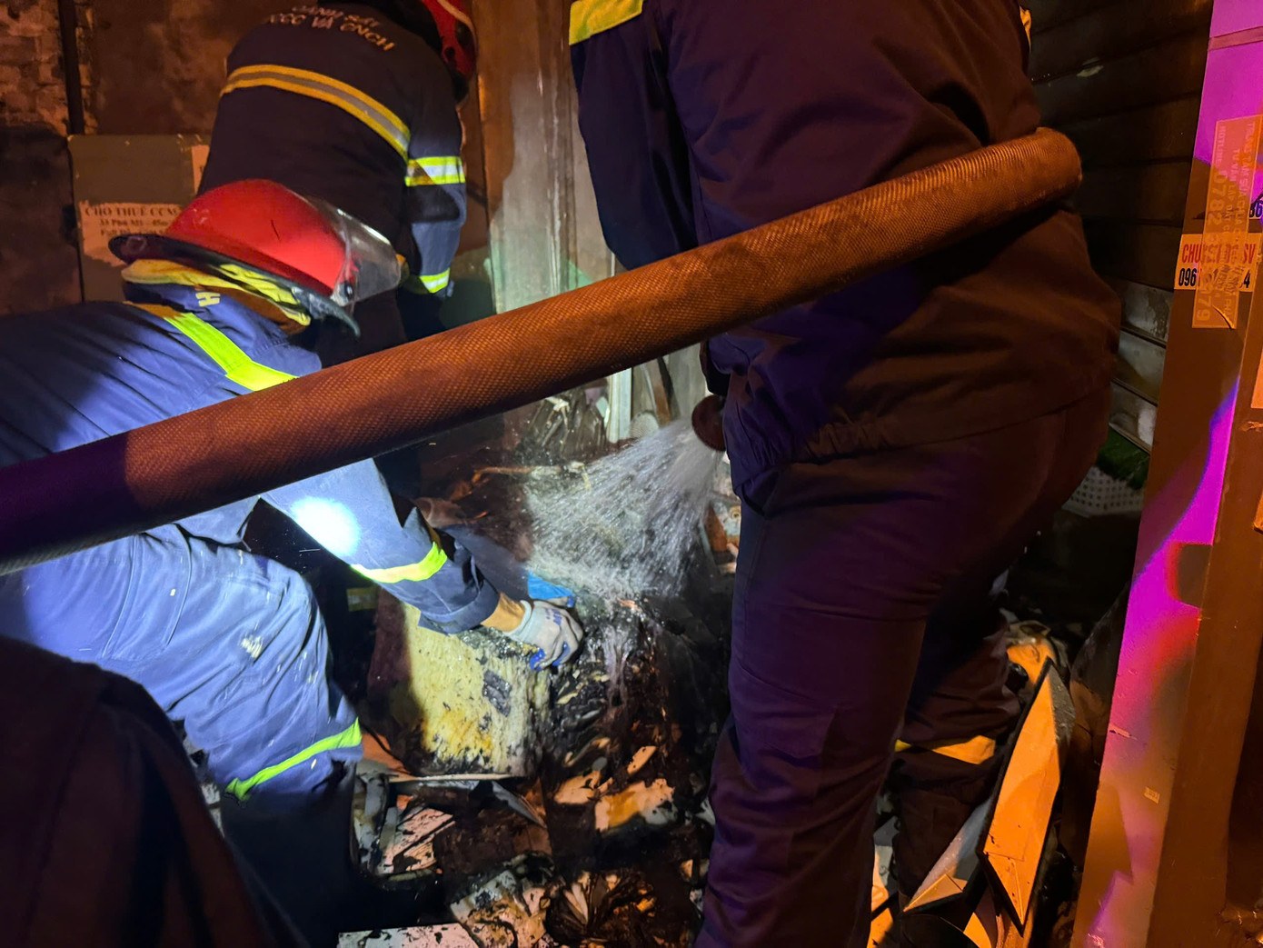 Hiện trường vụ cháy.