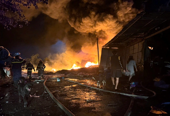 Hiện trường vụ cháy.