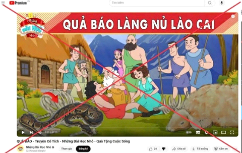 Nội dung thông tin bịa đặt được đăng tải trên kênh Youtube. Nội dung thông tin bịa đặt được đăng tải trên kênh Youtube.