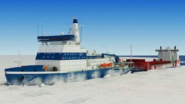 Hình ảnh mô tả tàu phá băng LK-60. (Nguồn: Rosatomflot). Hình ảnh mô tả tàu phá băng LK-60. (Nguồn: Rosatomflot)