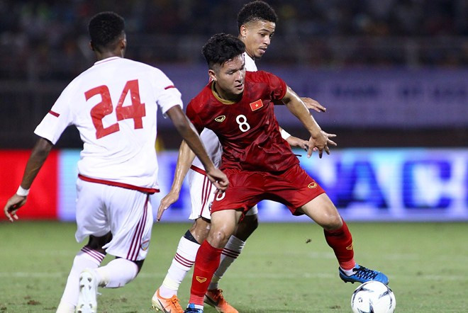 Đức Chinh 'nổ súng', U22 Việt Nam hòa UAE ảnh 8