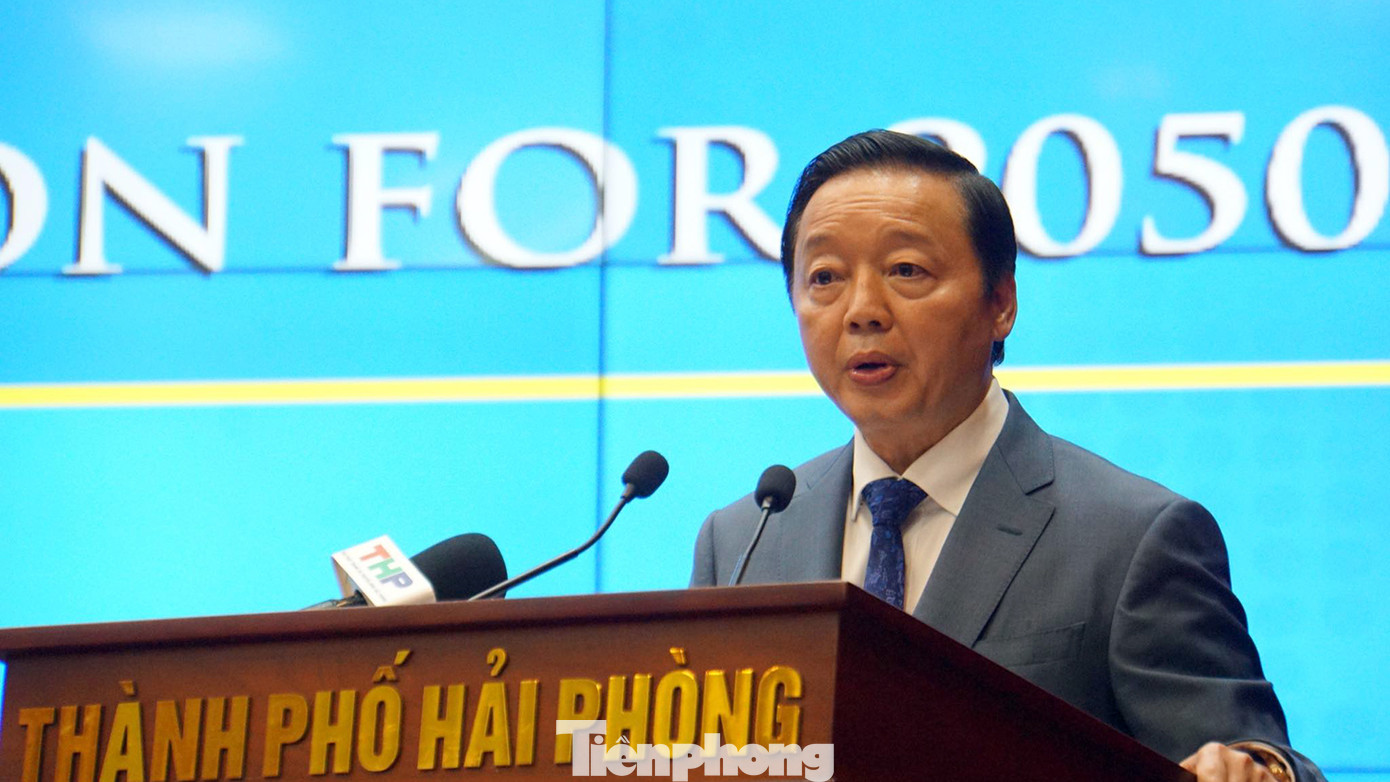 Phó Thủ tướng Trần Hồng Hà phát biểu tại hội nghị công bố quy hoạch TP Hải Phòng.