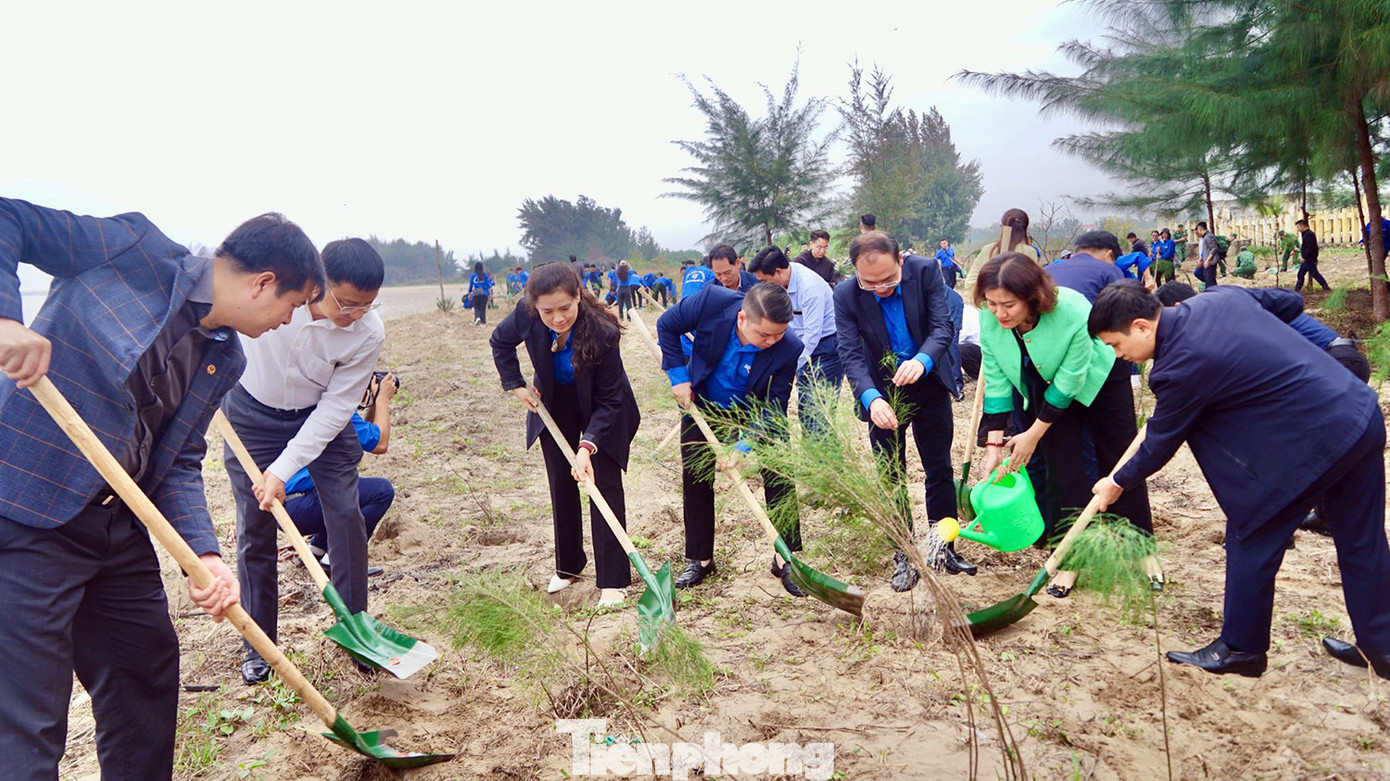 Các đại biểu, đoàn viên thanh niên Hải Phòng cùng đoàn viên thanh niên Bộ GTVT, Cục Đăng kiểm Việt Nam trồng cây hưởng ứng "Tết trồng cây" tại huyện Cát Hải. Các đại biểu, đoàn viên thanh niên Hải Phòng cùng đoàn viên thanh niên Bộ GTVT, Cục Đăng kiểm Việt Nam trồng cây hưởng ứng "Tết trồng cây" tại huyện Cát Hải.