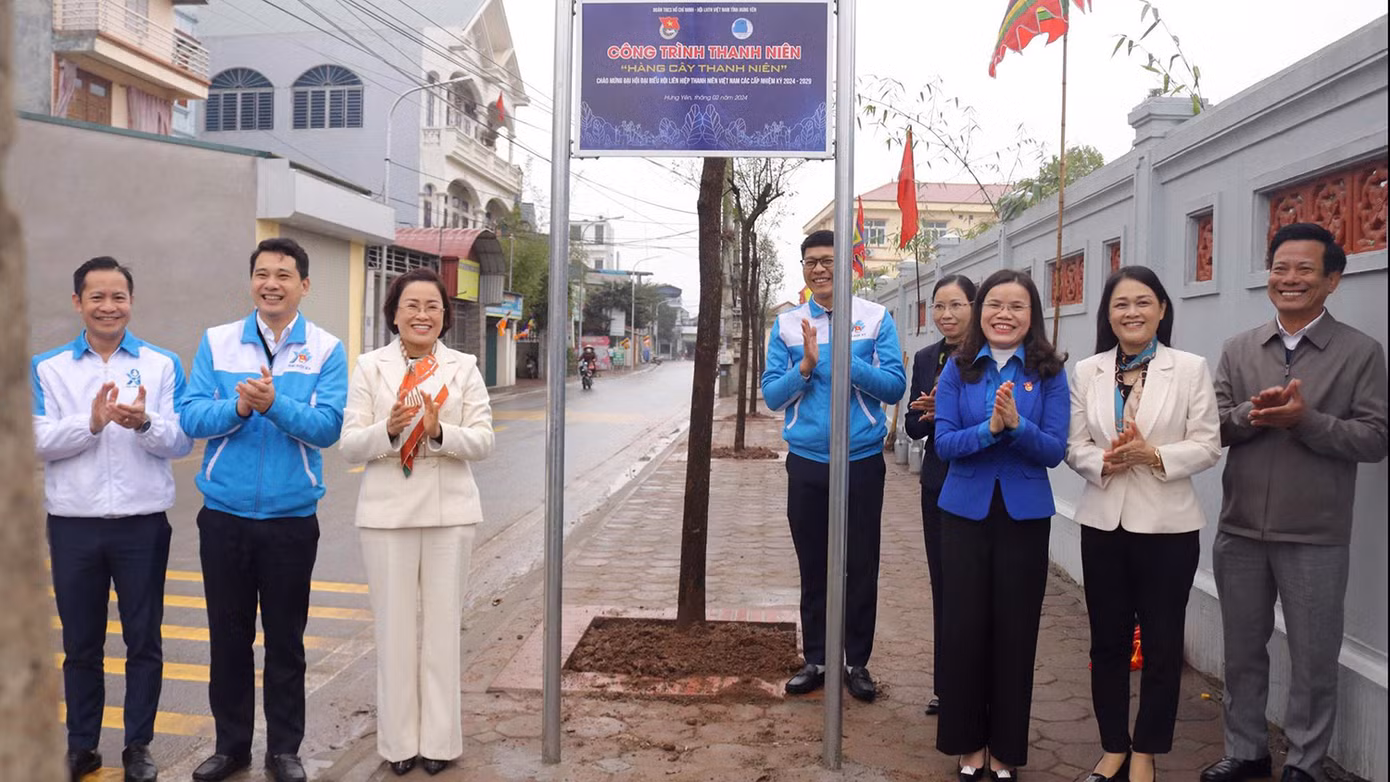 Tuổi trẻ Hưng Yên khánh thành công trình "Hàng cây thanh niên".