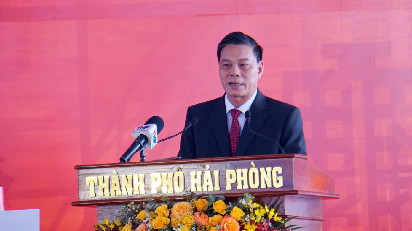 Ông Nguyễn Văn Tùng - Chủ tịch UBND TP Hải Phòng phát biểu tại lễ khởi công dự án NƠXH lớn nhất tại địa phương. Ông Nguyễn Văn Tùng - Chủ tịch UBND TP Hải Phòng phát biểu tại lễ khởi công dự án NƠXH lớn nhất tại địa phương.