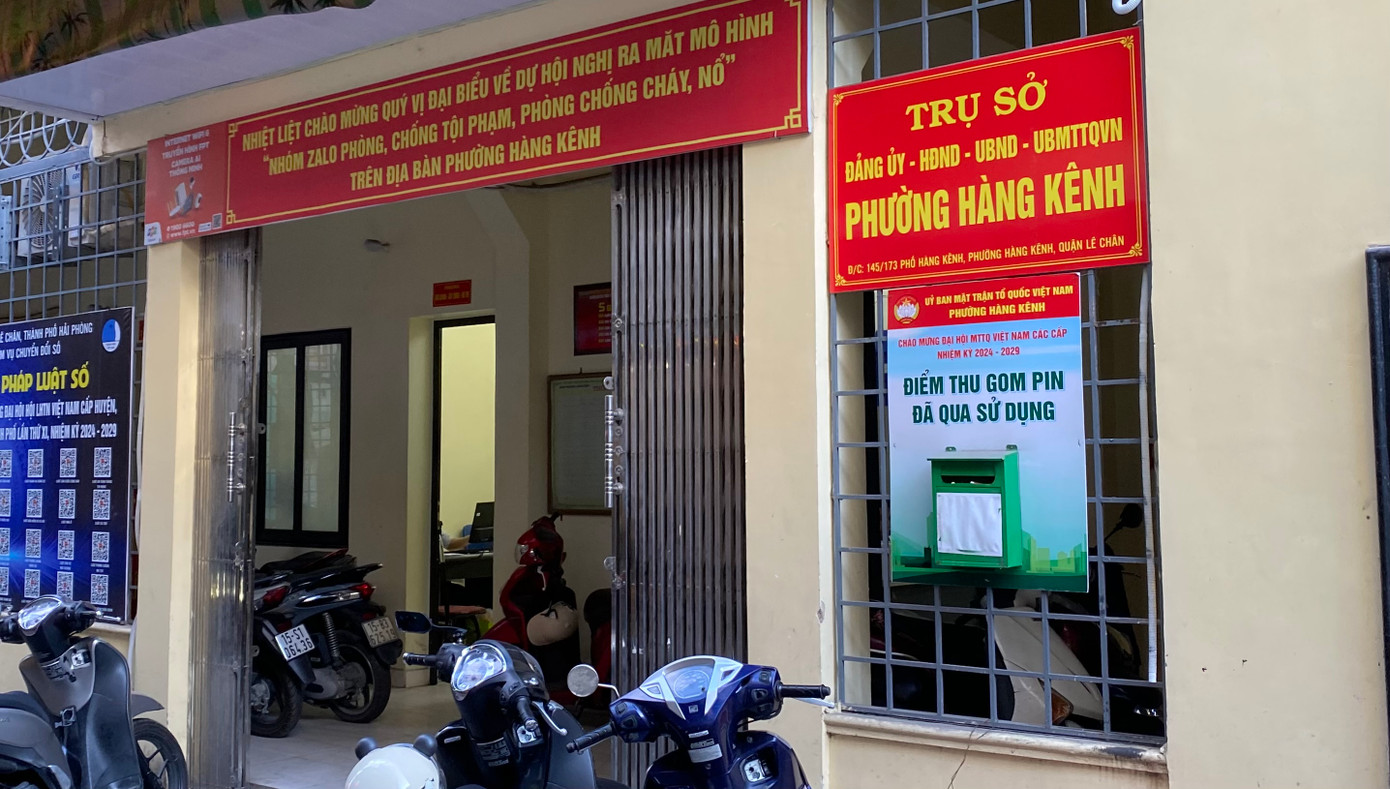 Trụ sở UBND phường Hàng Kênh, quận Lê Chân, TP Hải Phòng.