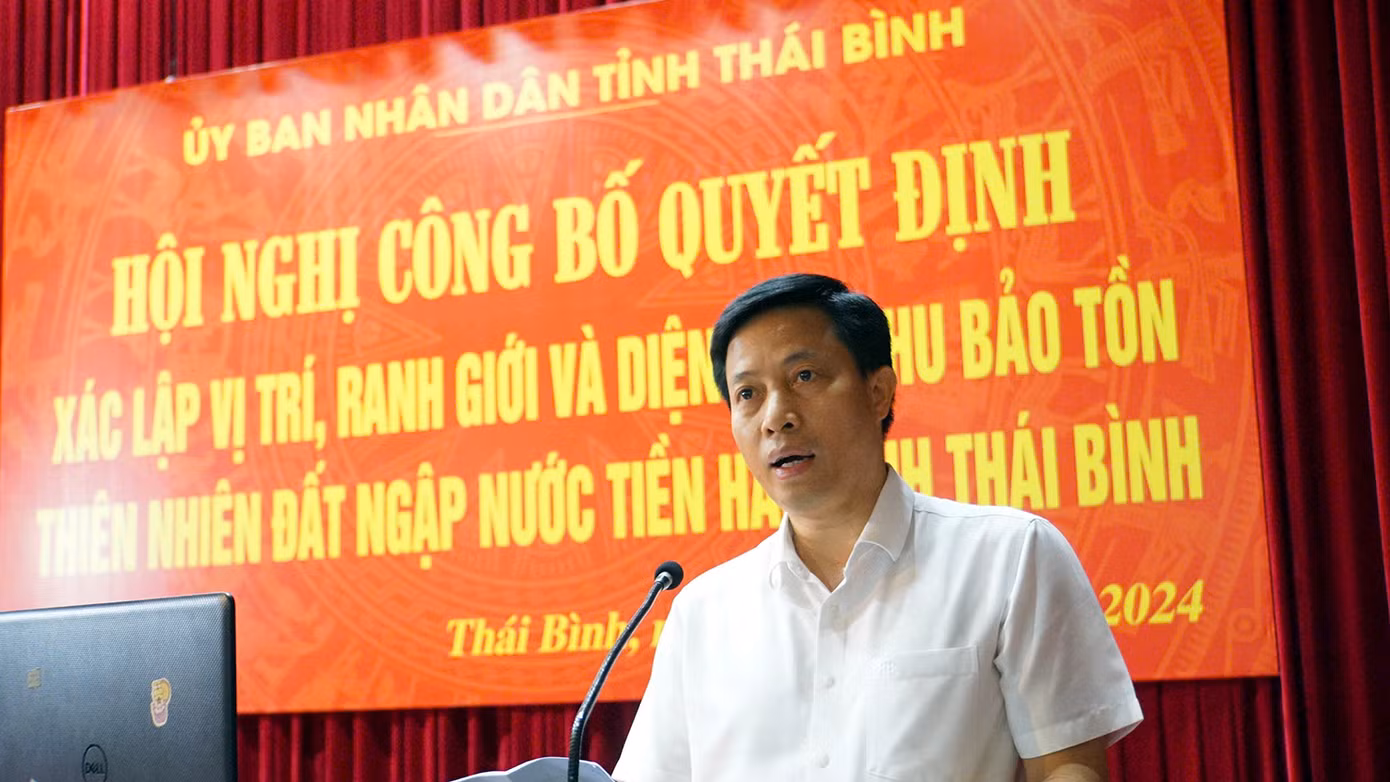 Phát biểu tại hội nghị, ông Lại Văn Hoàn - Phó Chủ tịch UBND tỉnh Thái Bình, nhấn mạnh, qua việc xác lập vị trí, ranh giới, diện tích khu bảo tồn, tỉnh Thái Bình tập trung chú trọng dành nguồn lực tiếp tục bảo tồn và phát triển khu vực bảo tồn.
