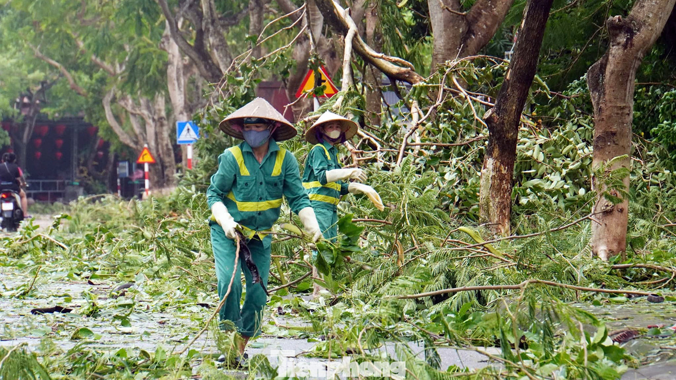 Chính quyền địa phương huy động lực lượng vệ sinh môi trường dọn dẹp vệ sinh, thu dọn đống đổ nát. Tuy nhiên, số lượng cây xanh đổ gãy quá lớn, lực lượng chức năng xử lý không xuể. Chính quyền địa phương huy động lực lượng vệ sinh môi trường dọn dẹp vệ sinh, thu dọn đống đổ nát. Tuy nhiên, số lượng cây xanh đổ gãy quá lớn, lực lượng chức năng xử lý không xuể.