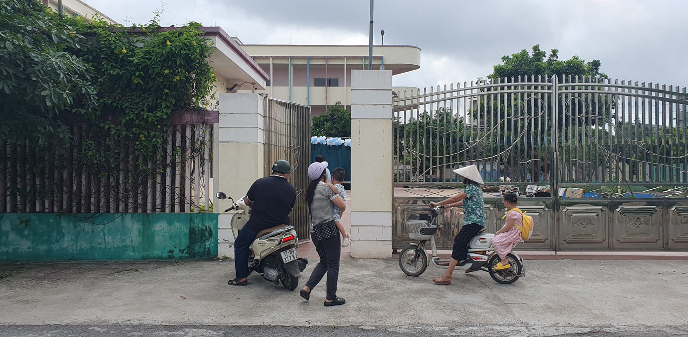 Trường Mầm non Hồng Nhung 2, tại xã Phú Xuân, TP Thái Bình ngày 30/5. Trường Mầm non Hồng Nhung 2, tại xã Phú Xuân, TP Thái Bình ngày 30/5.