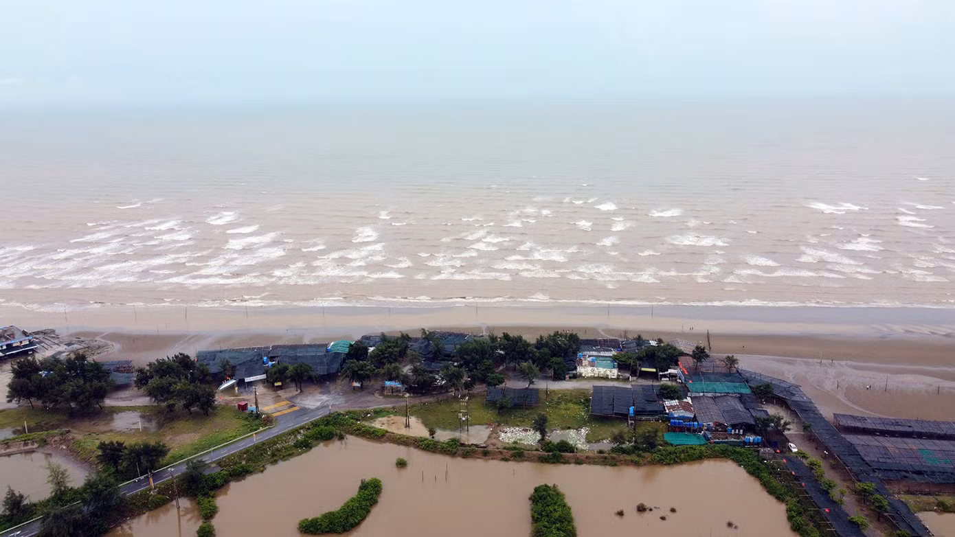 Một góc bãi biển Cồn Vành, hiện nay là nơi đặt trụ sở Ban quản lý khu bảo tồn, một số hộ dân kinh doanh dịch vụ.