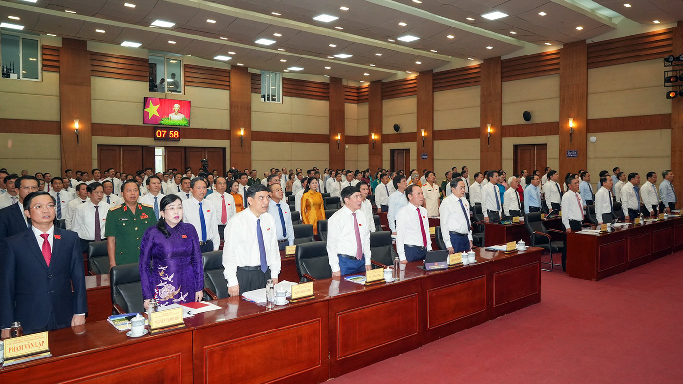 Toàn cảnh hội trường diễn ra kỳ họp thứ 18 HĐND TP Hải Phòng khóa XVI sáng 17/7. Toàn cảnh hội trường diễn ra kỳ họp thứ 18 HĐND TP Hải Phòng khóa XVI sáng 17/7.