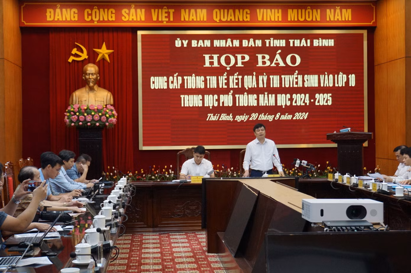 UBND tỉnh Thái Bình công bố kết quả thanh tra "lùm xùm" điểm thi vào lớp 10 năm học 2024-2025. UBND tỉnh Thái Bình công bố kết quả thanh tra "lùm xùm" điểm thi vào lớp 10 năm học 2024-2025.