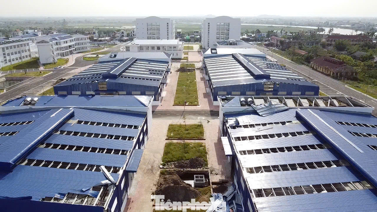 Dự án khởi công cuối tháng 1/2023, do Liên danh nhà thầu Công ty CP Tập đoàn Việt Úc và Công ty CP Xây dựng Tân Lộc thực hiện. Sau 18 tháng thi công, dự án đã hoàn thành, tuy nhiên sau cơn bão số 3, mái của các tòa nhà thuộc dự án bị lật tung, hư hỏng nghiêm trọng.