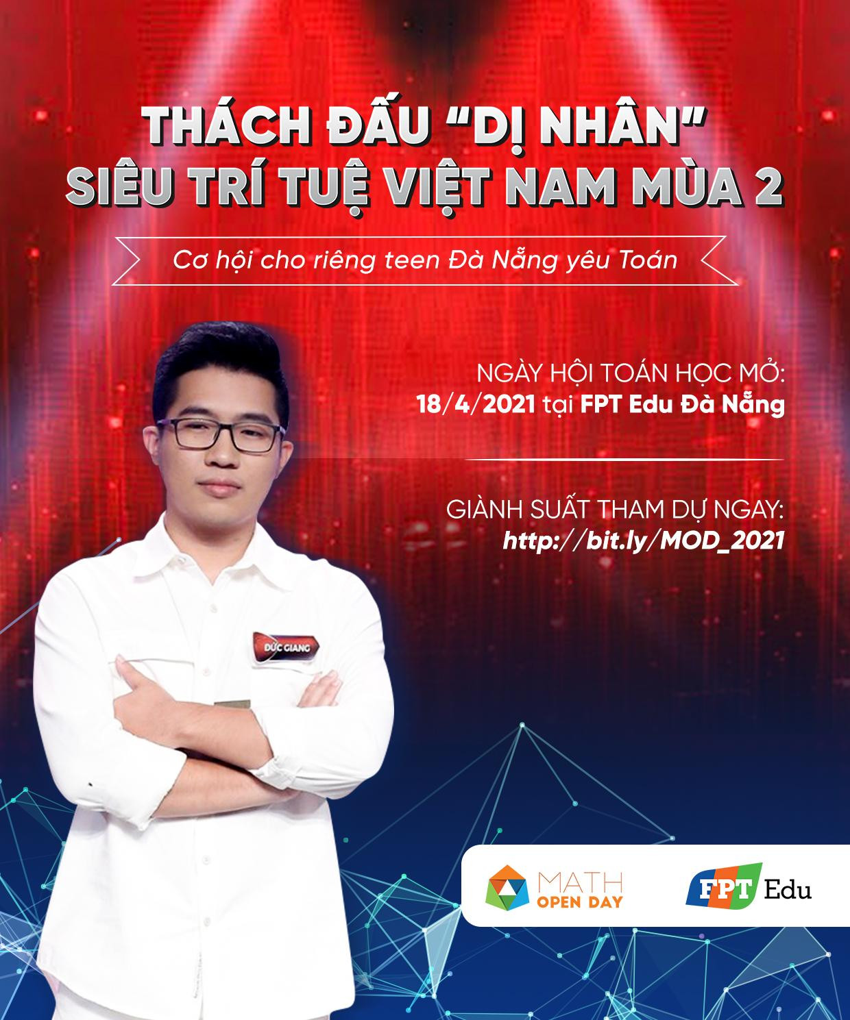 "Siêu Trí Tuệ Việt Nam" mùa 2 Nguyễn Đức Giang và các bạn trẻ Đà Nẵng sẽ cùng nhau thực hiện các thử thách trí tuệ thú vị. "Siêu Trí Tuệ Việt Nam" mùa 2 Nguyễn Đức Giang và các bạn trẻ Đà Nẵng sẽ cùng nhau thực hiện các thử thách trí tuệ thú vị.