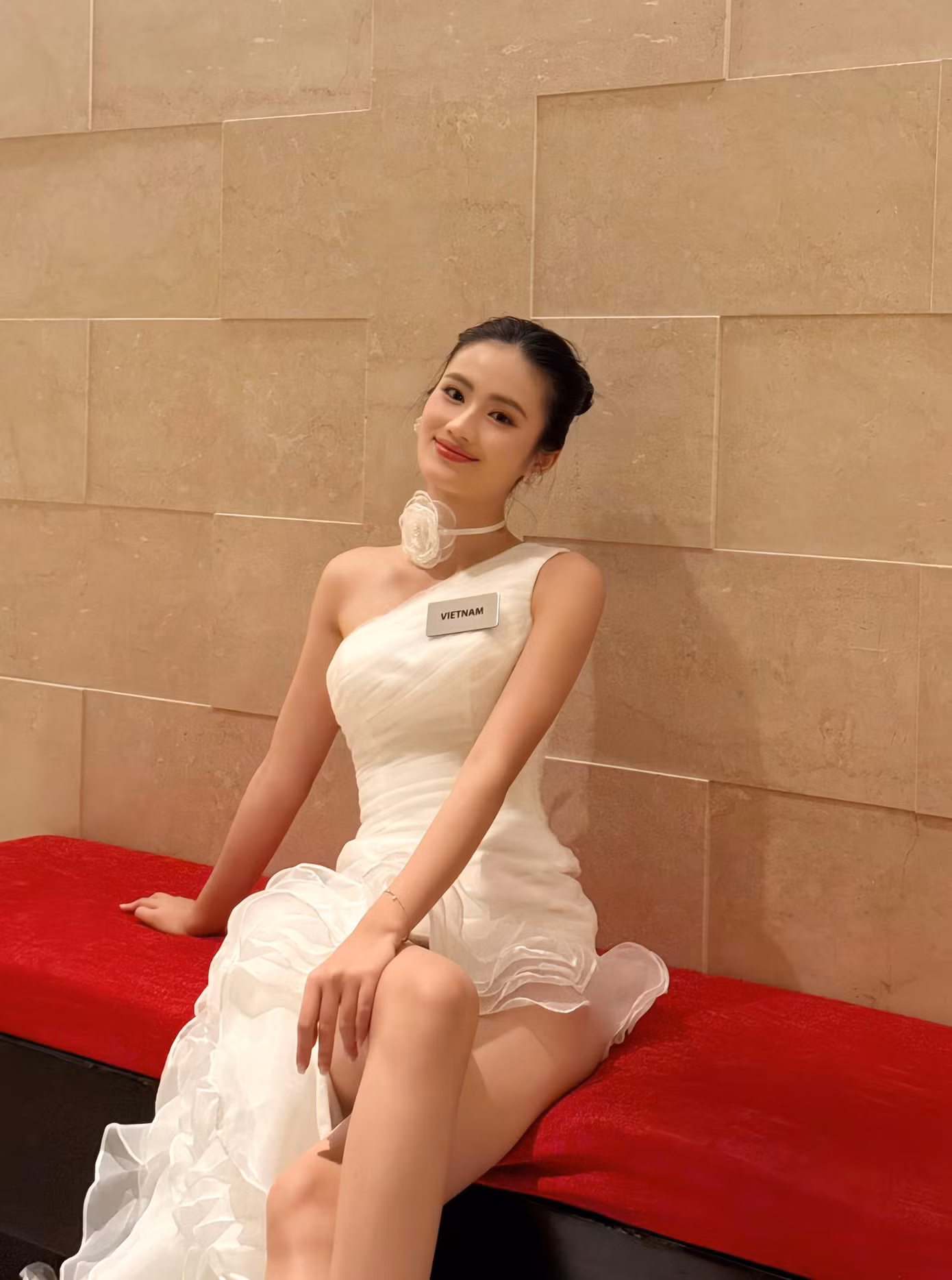 Ý Nhi tại cuộc thi Hoa hậu Thế giới.