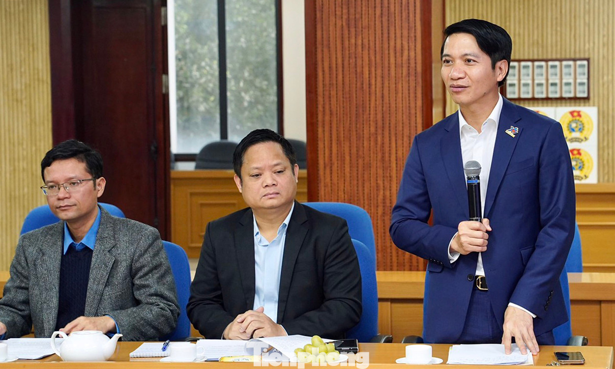 Anh Nguyễn Ngọc Lương phát biểu tại hội nghị. Ảnh: CTV