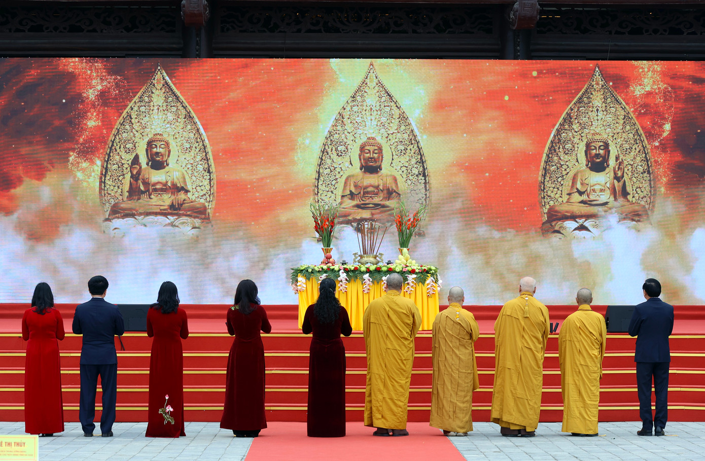 Tại lễ khai hội đã diễn ra nghi thức cầu quốc thái dân an. Ảnh: Như Ý. Tại lễ khai hội đã diễn ra nghi thức cầu quốc thái dân an. Ảnh: Như Ý.