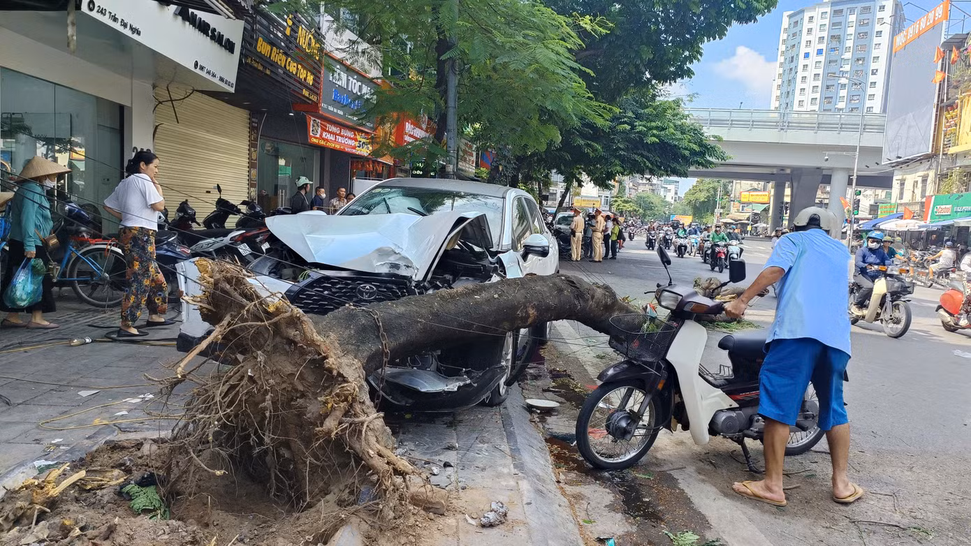 Hiện trường vụ tai nạn.