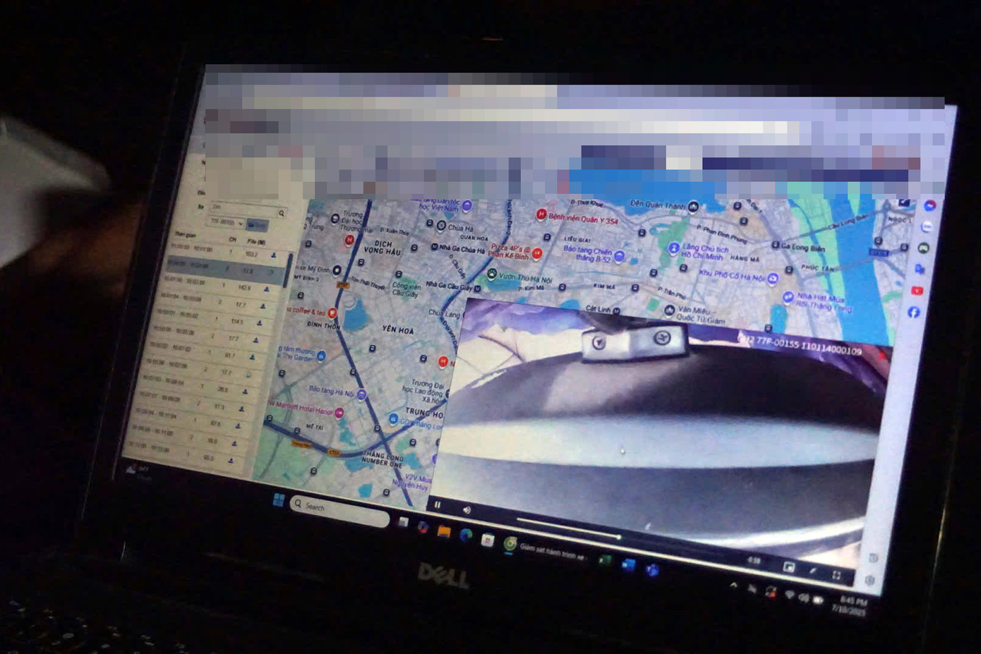 Tài xế quay camera đi nơi khác không ghi nhận được hình ảnh lái xe.