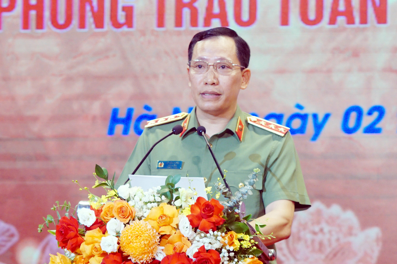 Thượng tướng Lê Văn Tuyến - Thứ trưởng Bộ Công an phát biểu tại chương trình. Ảnh: Thanh Hà