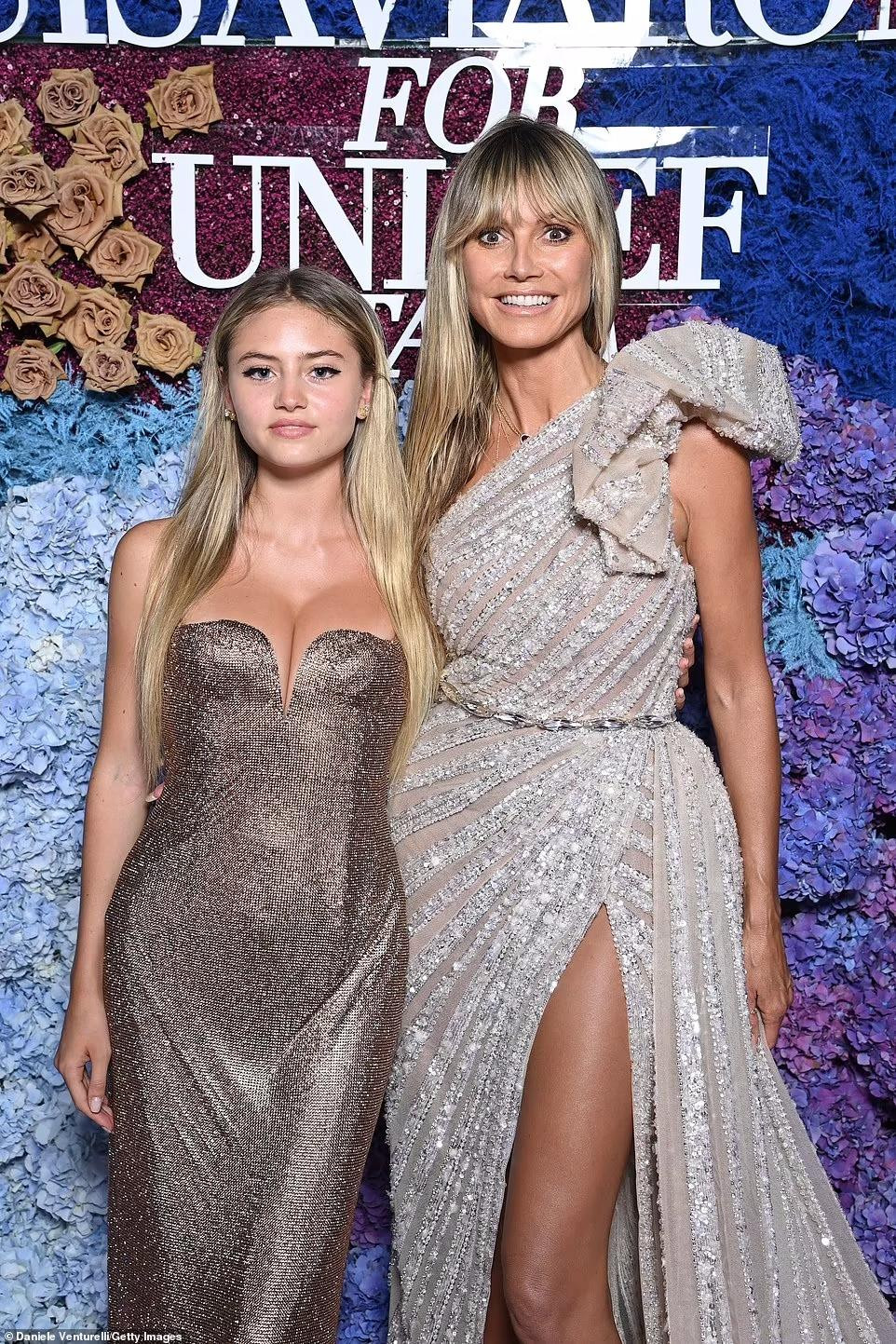 Dự sự kiện cùng cặp đôi còn có con gái 17 tuổi Leni của Heidi.