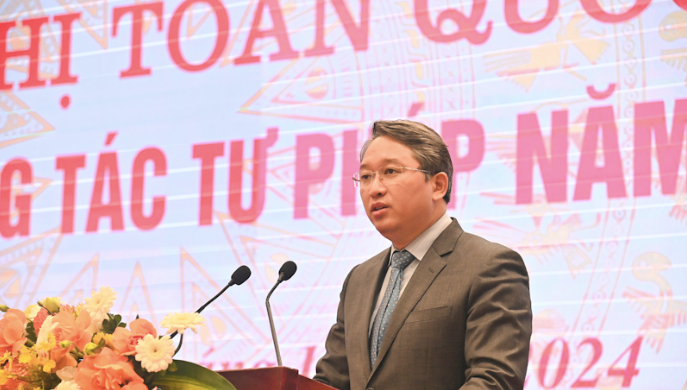 Bộ trưởng Nguyễn Hải Ninh phát biểu. Bộ trưởng Nguyễn Hải Ninh phát biểu.