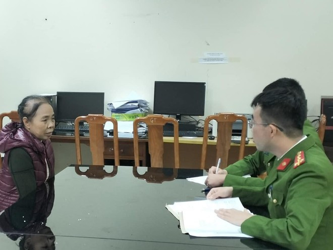 Bà Đỗ Thị Phương tại cơ quan điều tra.