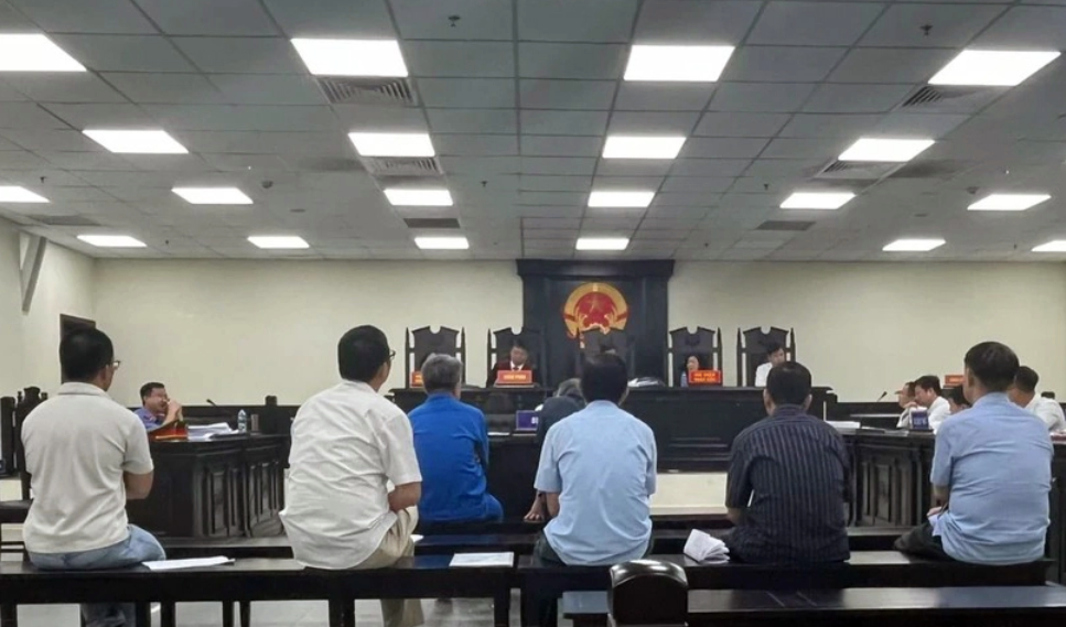 Các bị cáo tại phiên tòa. Các bị cáo tại phiên tòa.