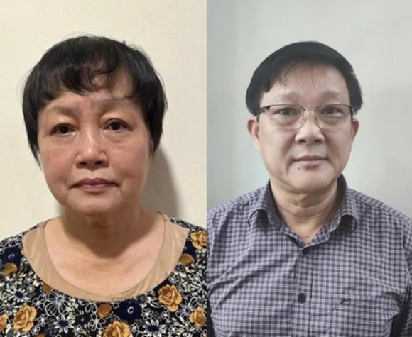 Hai bị can Trần Thị Bình Minh, Phan Tất Thắng.